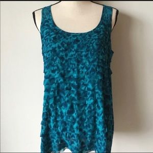 Ann Taylor Blouse Size Medium with Ruffle Detail